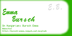 emma bursch business card